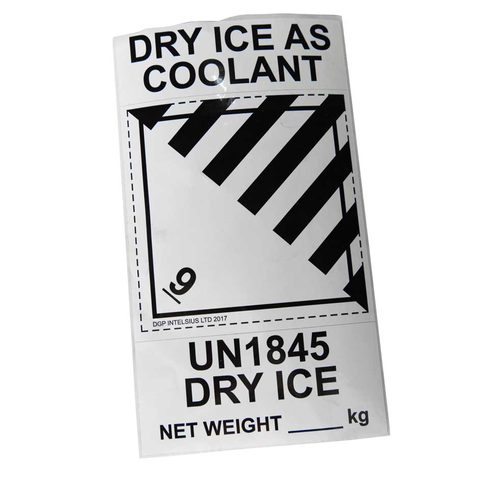 UN1845 Dry Ice Label
