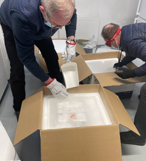 Vaccine Packaged with Dry Ice