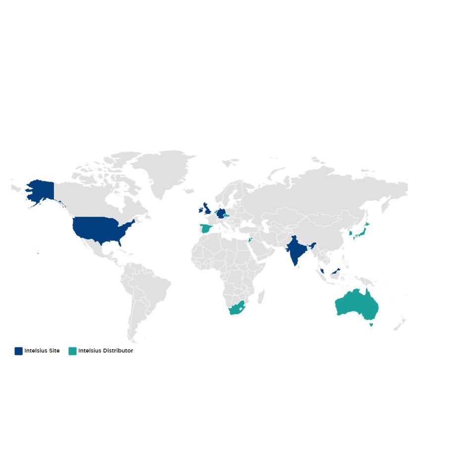 intelsius global sites map